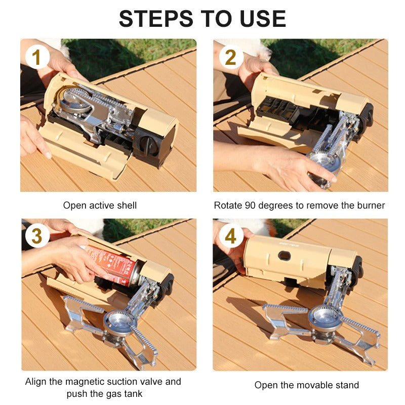 🎁 Today Promotion - 𝐄𝐚𝐬𝐲𝐇𝐢𝐤𝐞™ - Portable Outdoor Gas Stove For Camping & Hiking